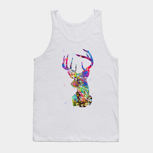 Stag Portrait Tank Top by erzebeth